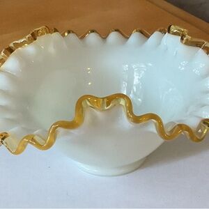 Fenton Milk Glass Candy Dish